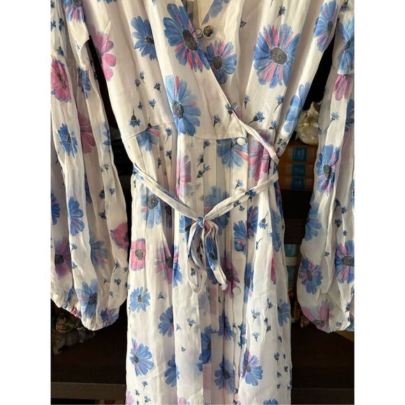 NWT LoveShackFancy Bevelyn Blouson-Sleeve Floral Maxi Dress Size 4 $695 MSRP - Picture 11 of 11